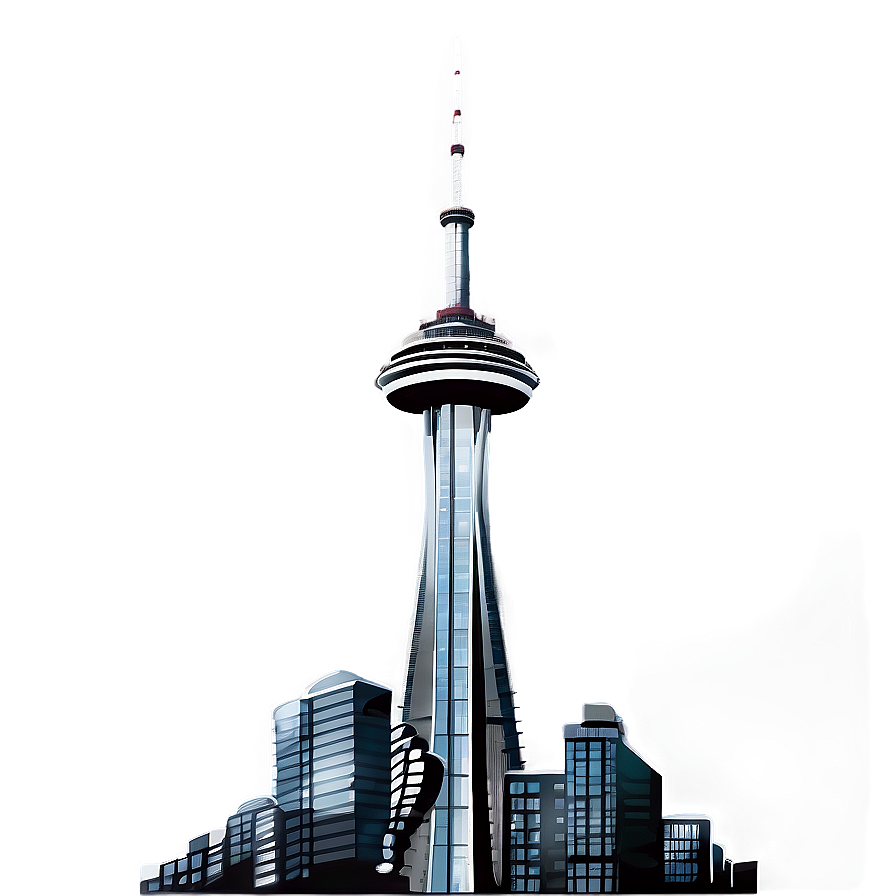 Cn Tower Urban Backdrop Png 06252024 PNG image