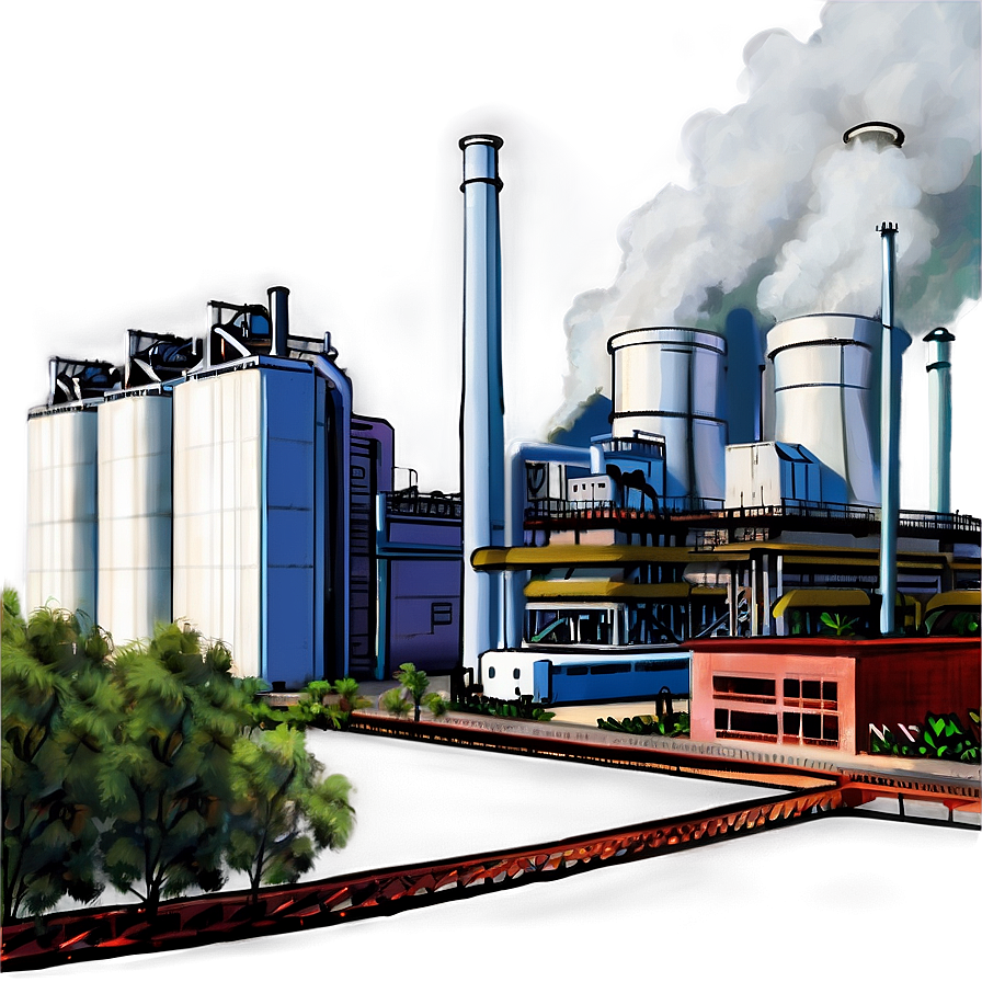 Coal Burning Power Station Png 06132024 PNG image