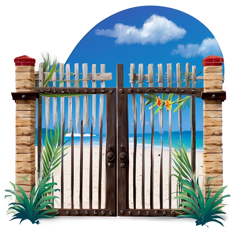 Coastal Beach House Gate Png Dhx24 PNG image