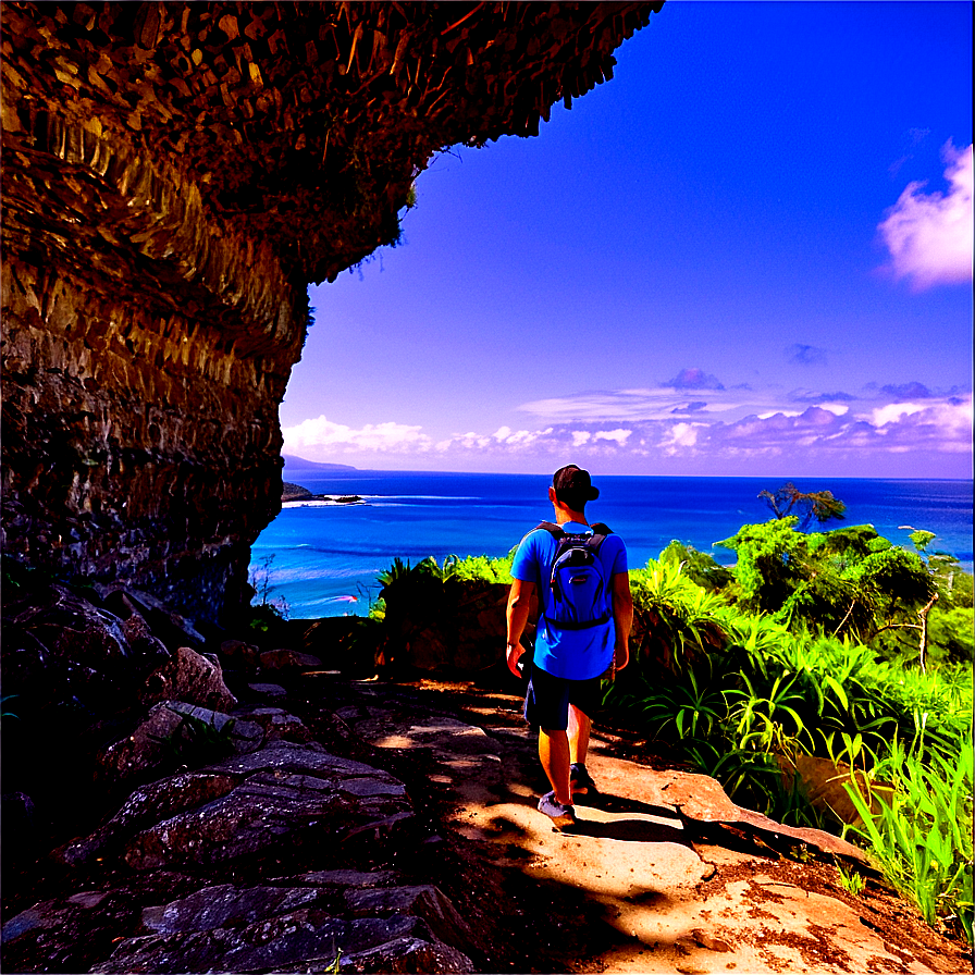 Coastal Cliff Walk Png 06202024 PNG image