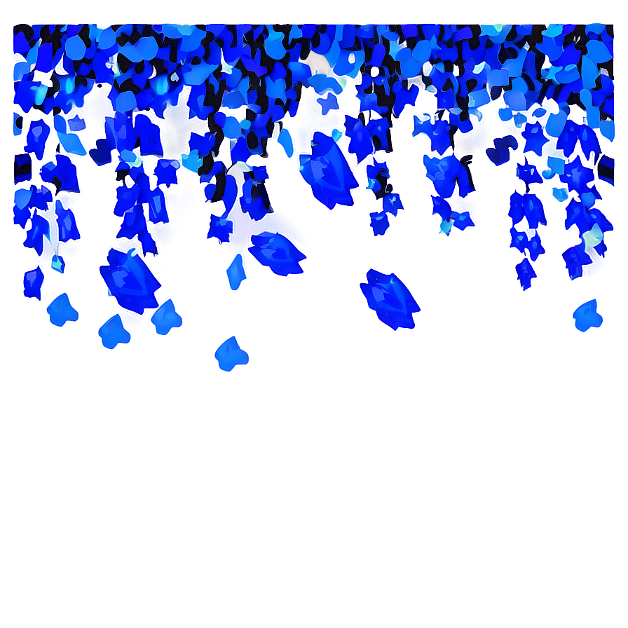 Cobalt Blue Confetti Fall Png 06262024 PNG image