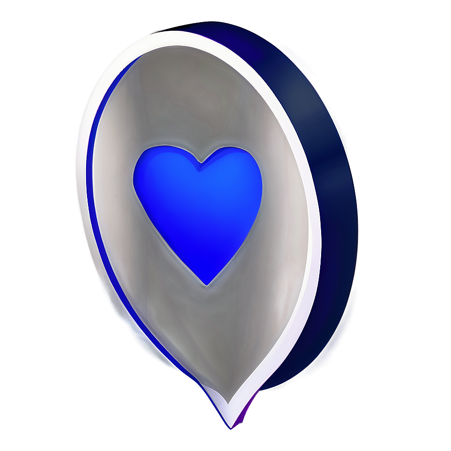 Cobalt Blue Heart Icon Png 06272024 PNG image