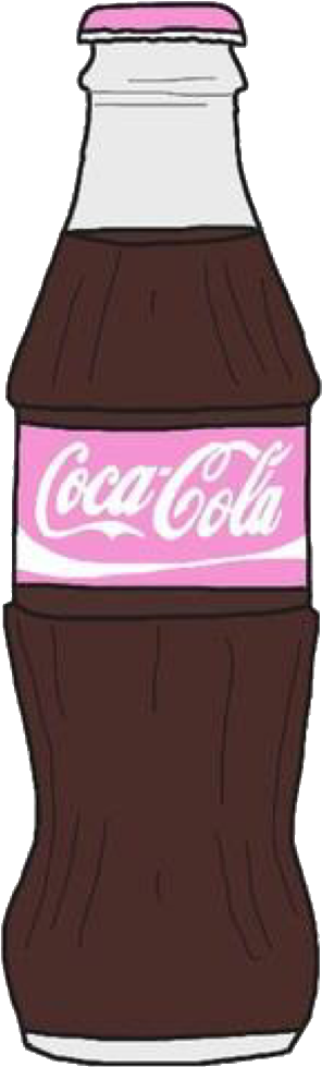 Coca Cola Bottle Cartoon Illustration PNG image