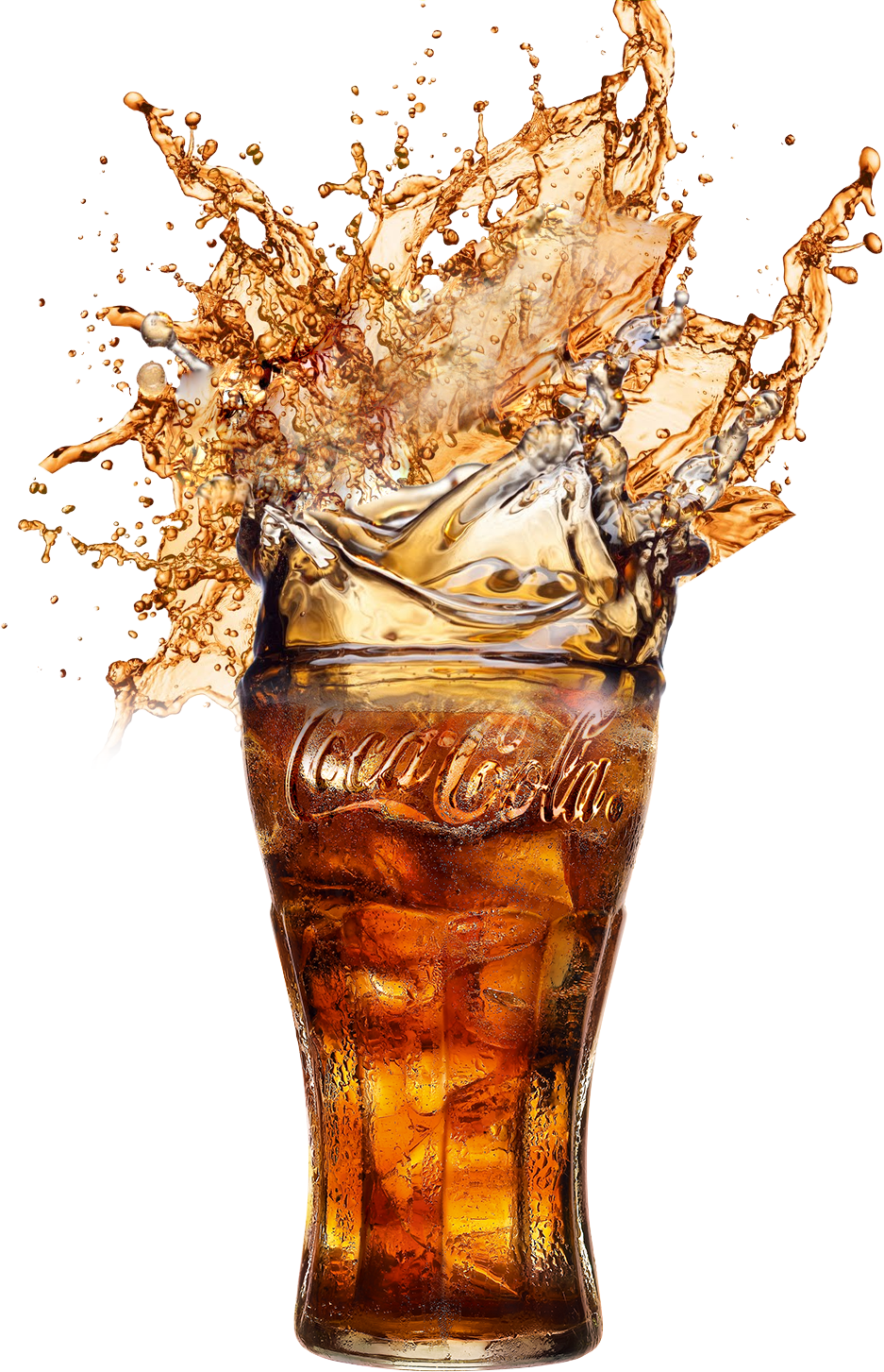 Coca Cola Glass Splash PNG image