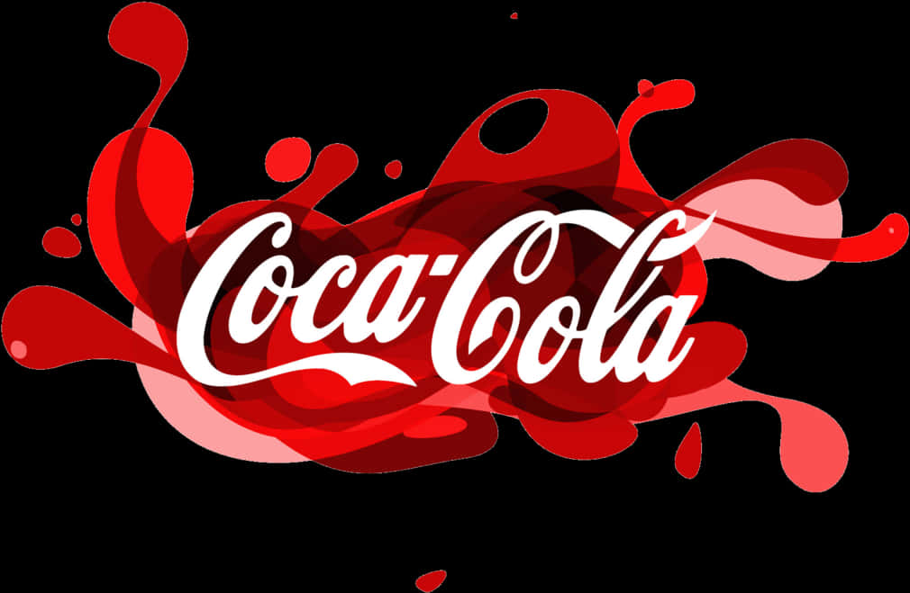 Coca Cola Logo Splash Art PNG image