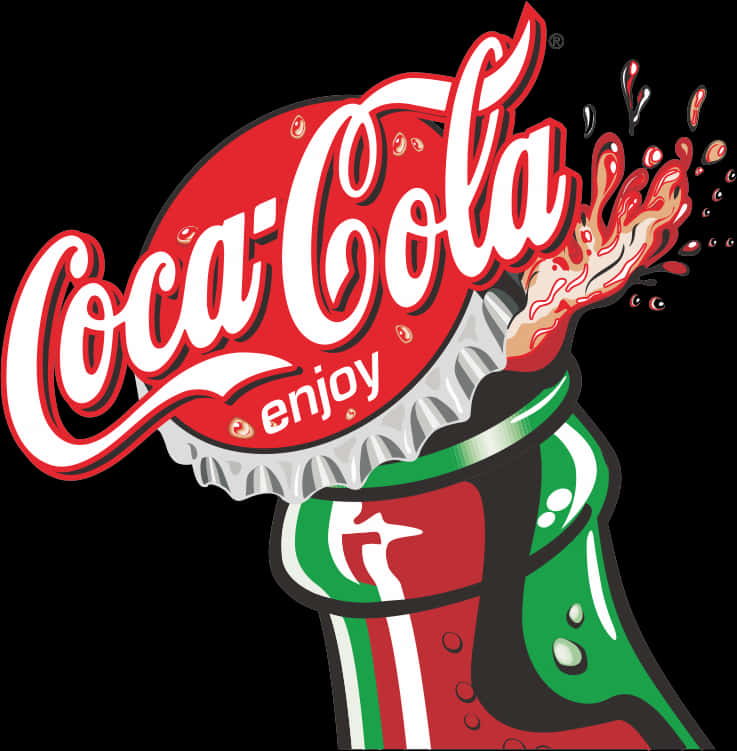 Coca Cola Logo Splash PNG image