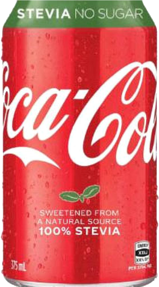 Coca Cola Stevia No Sugar Can PNG image