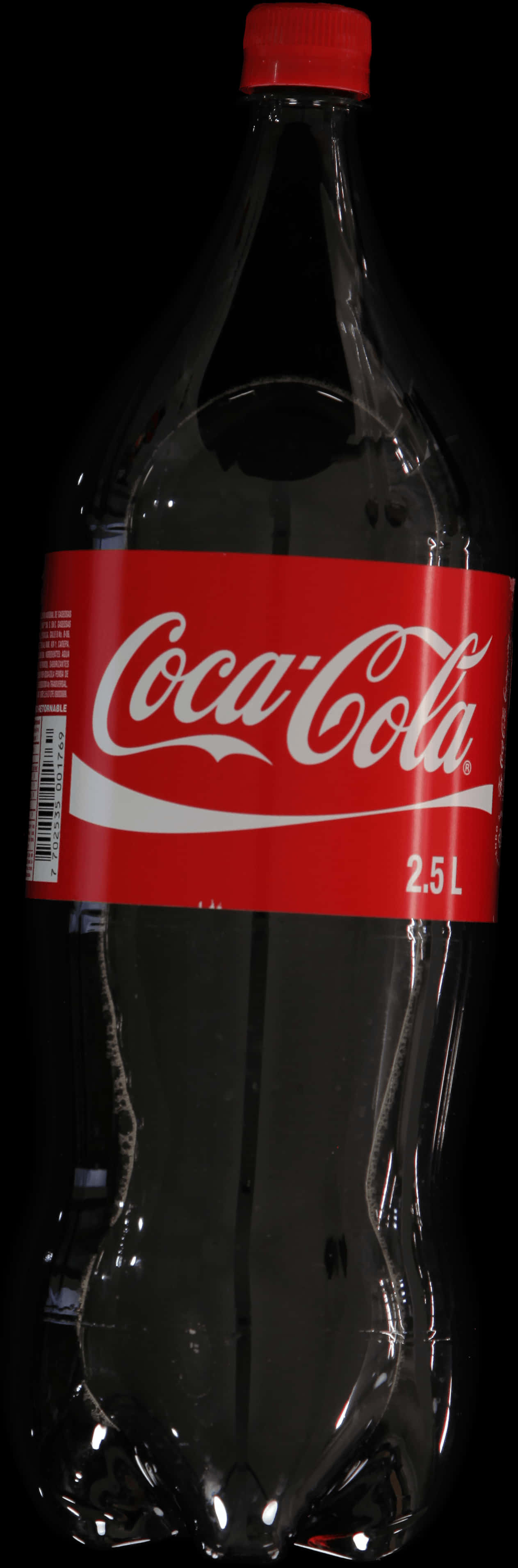 Coca Cola25 L Bottle Black Background PNG image