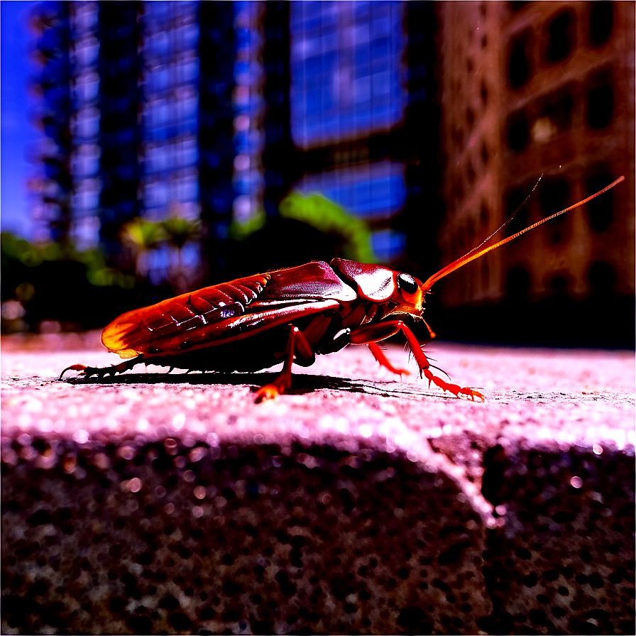 Cockroach In Urban Setting Png 05232024 PNG image