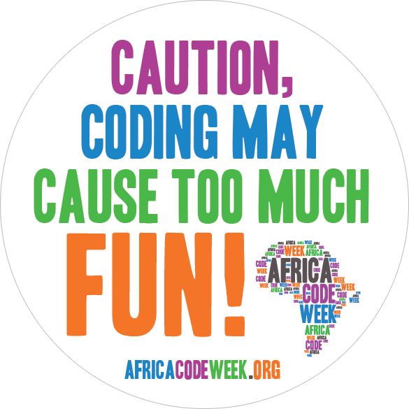 Coding Fun Caution Sign Africa Code Week PNG image