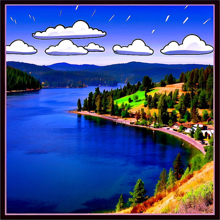 Coeur D'alene Lake Idaho Png Ggm48 PNG image