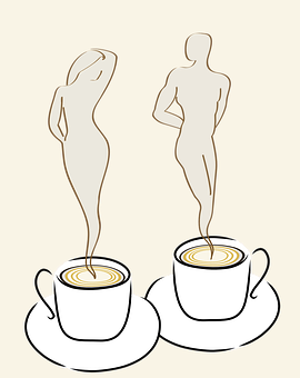 Coffee Art Steam Figures PNG image