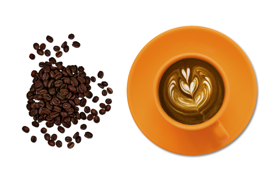 Coffee Artand Beans PNG image