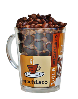 Coffee Beansin Macchiato Mug PNG image
