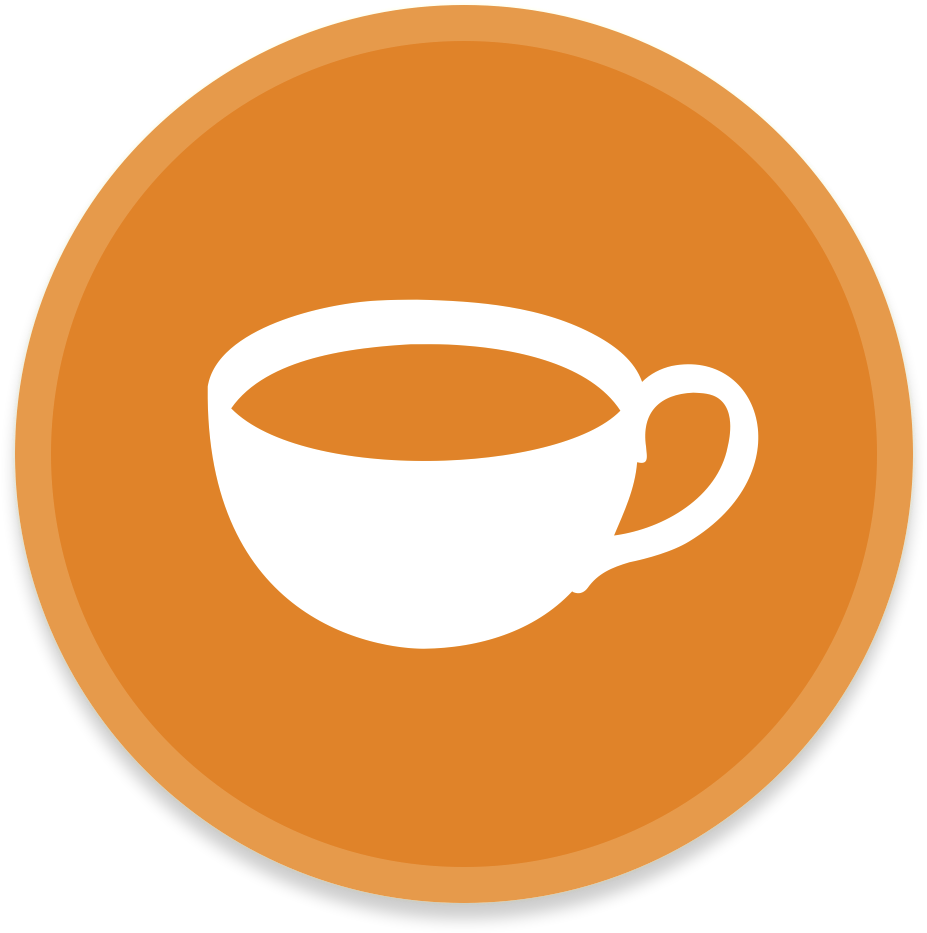 Coffee Cup Icon Orange Background PNG image