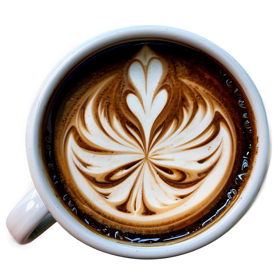 Coffee Cup With Latte Art Png 35 PNG image