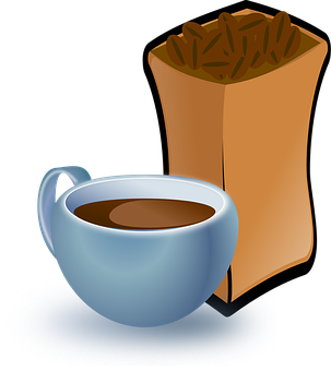 Coffee Cupand Beans Icon PNG image