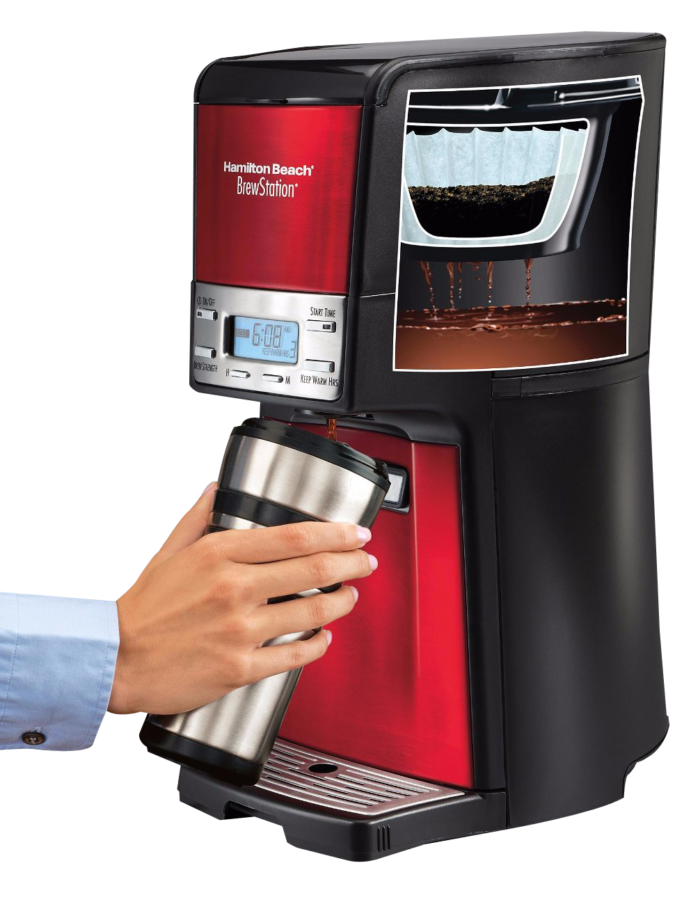 Coffee Maker Dispensing Brew PNG image