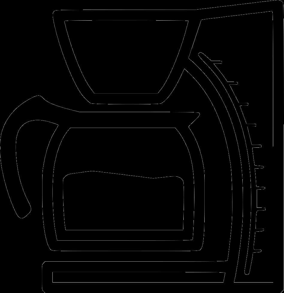 Coffee Maker Outline PNG image