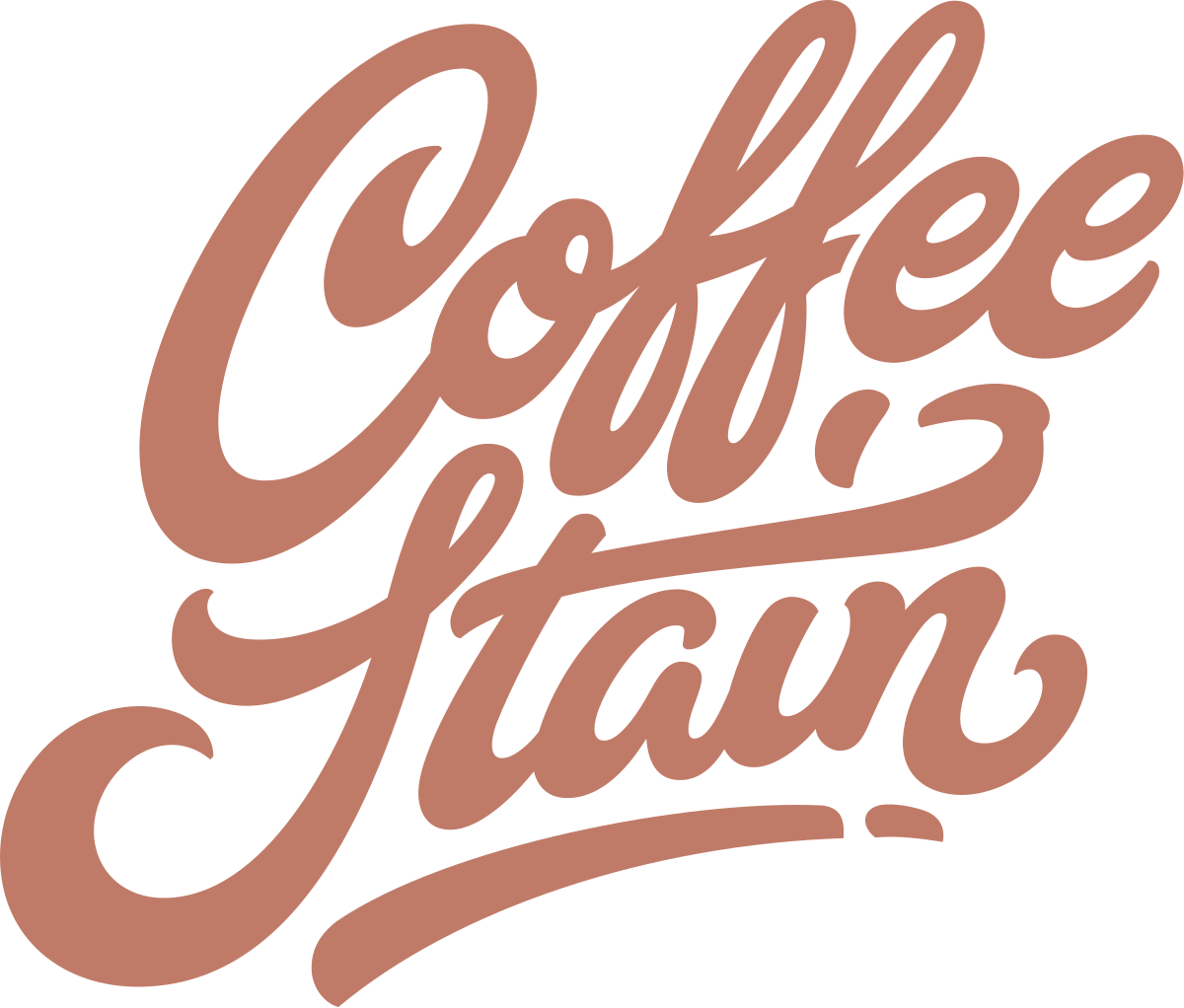 Coffee Stain Logo Design PNG image