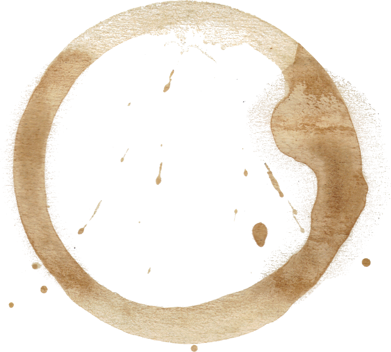 Coffee Stain Ring Texture PNG image