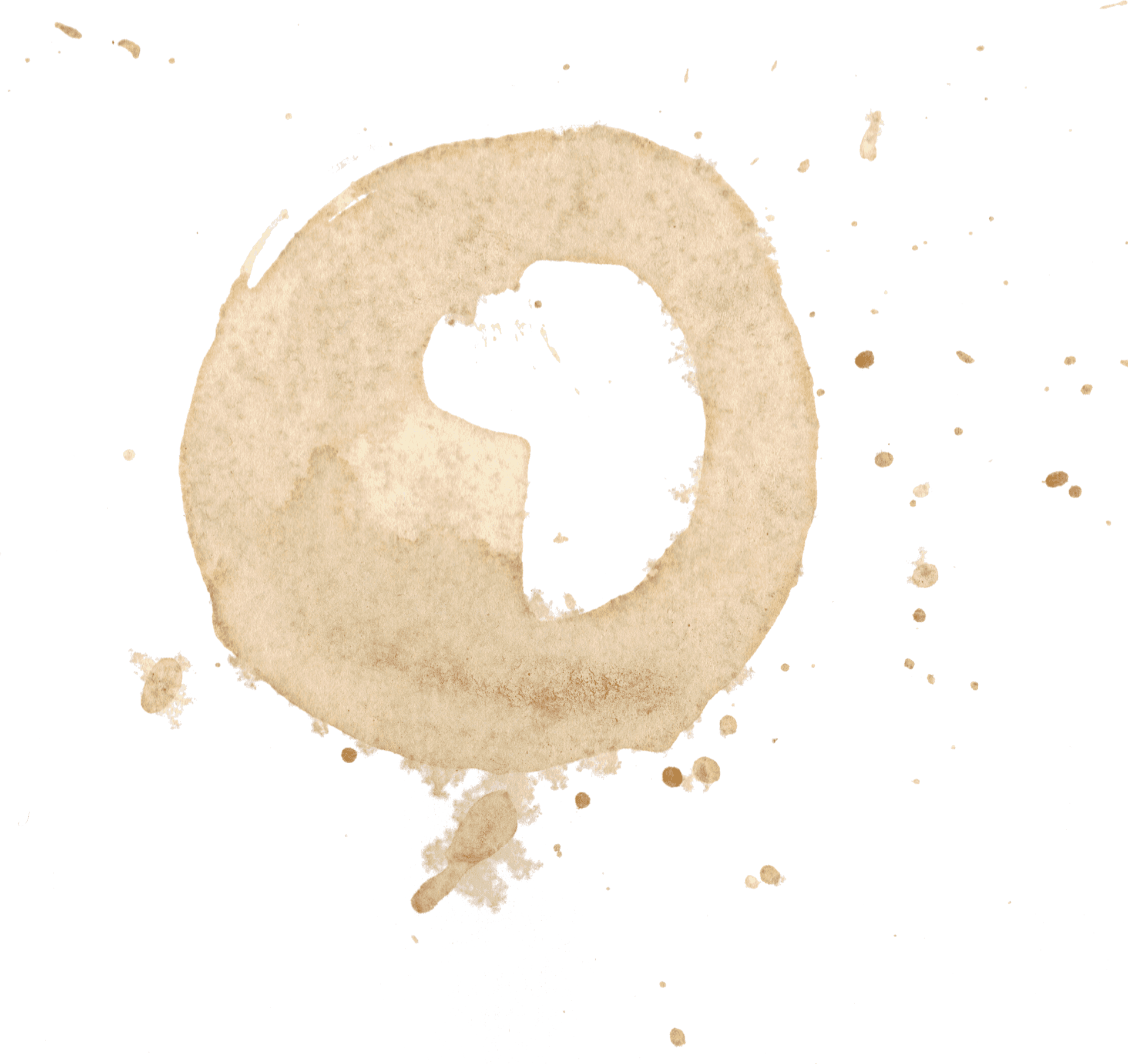 Coffee Stain Ringon Teal Background.png PNG image