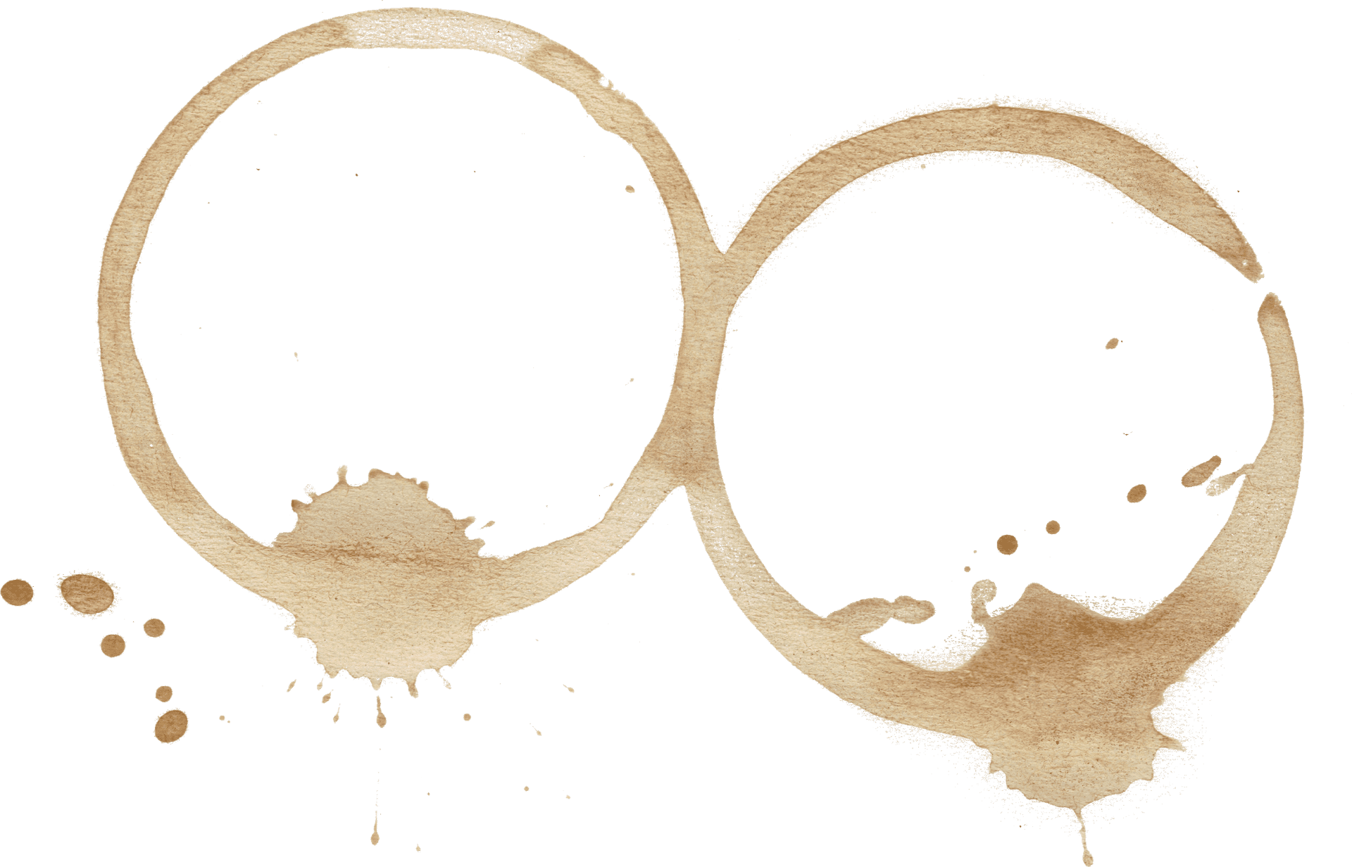 Coffee Stain Ringsand Splatter PNG image