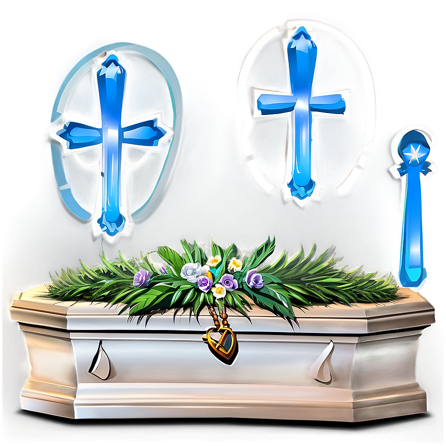 Coffin In Cemetery Png 05242024 PNG image
