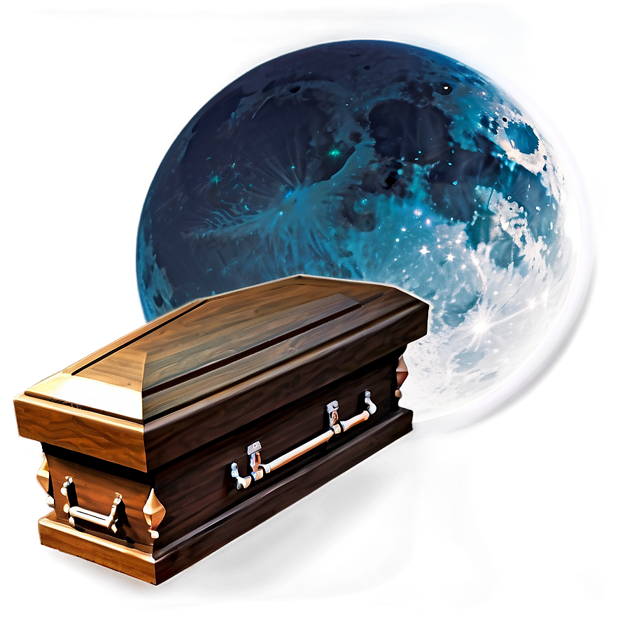 Coffin In Moonlight Png 05242024 PNG image