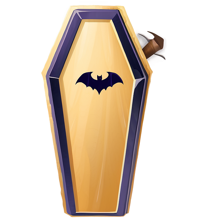 Coffin With Bat Design Png Pwt PNG image