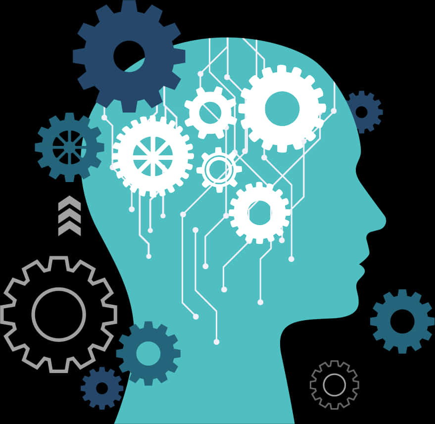 Cognitive Gears Graphic PNG image