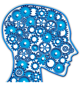 Cognitive Gears Head Profile PNG image