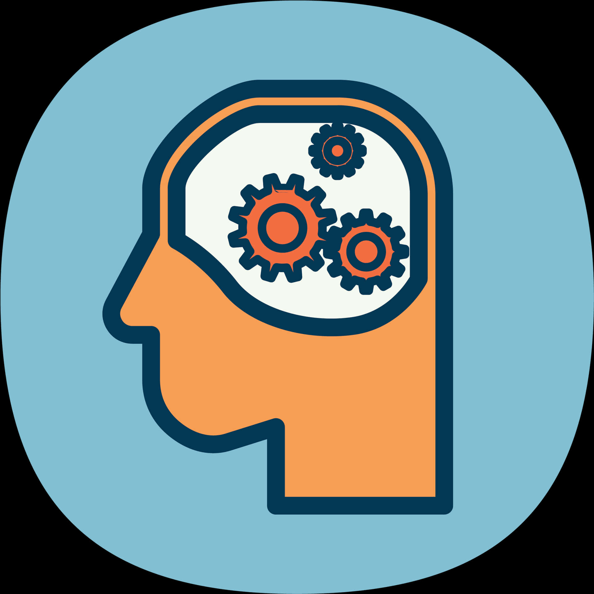 Cognitive Gears Icon PNG image