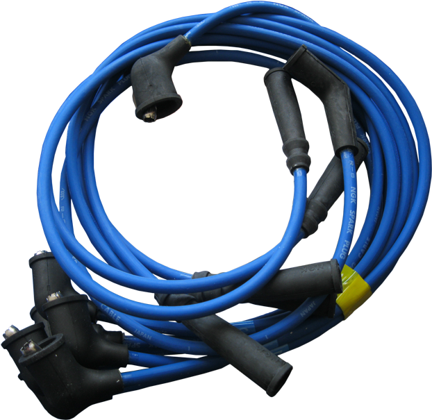 Coiled Blue Electrical Cable PNG image