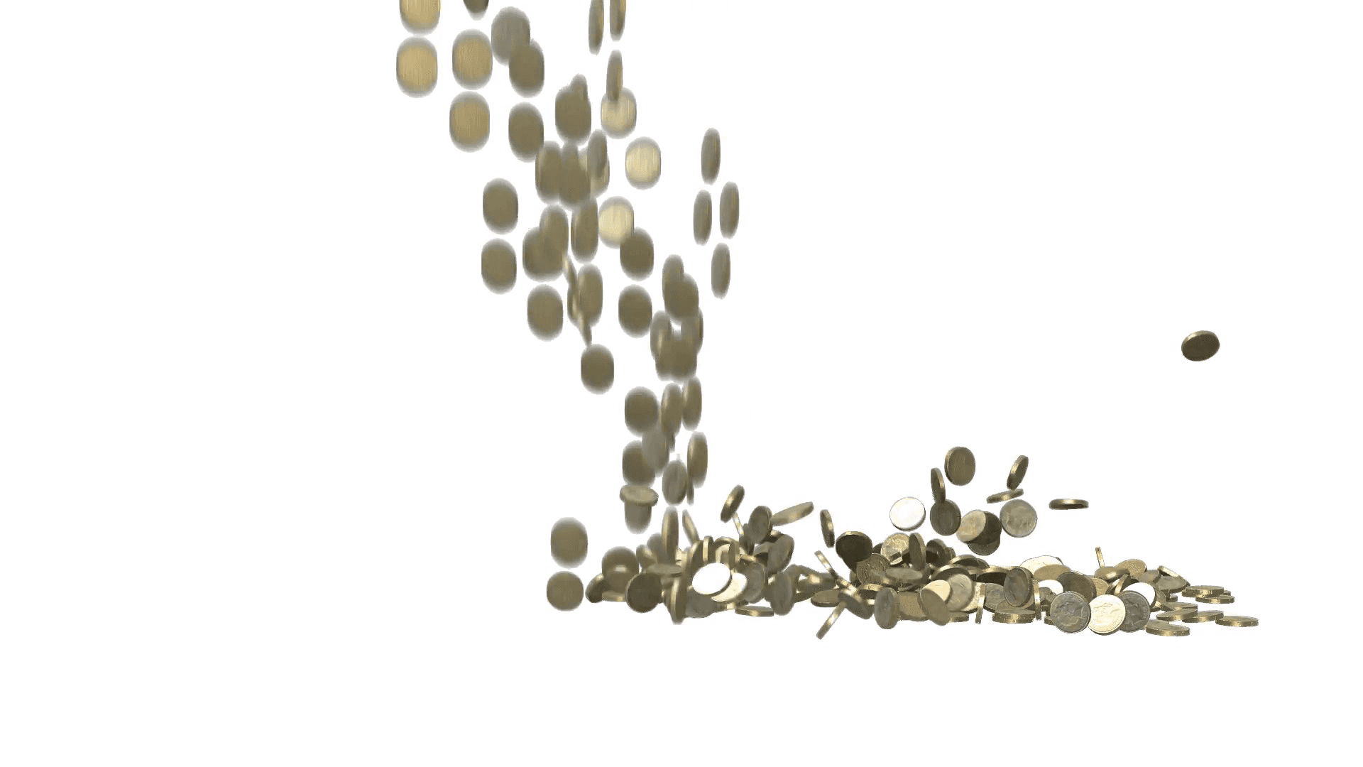 Coins Cascade Falling PNG image