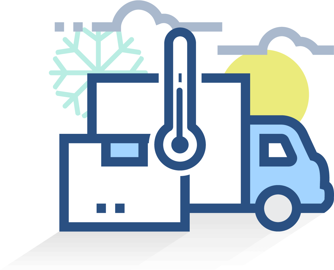 Cold Chain Logistics Illustration PNG image