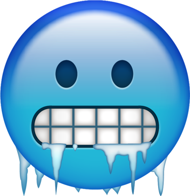 Cold Face Emoji Graphic PNG image
