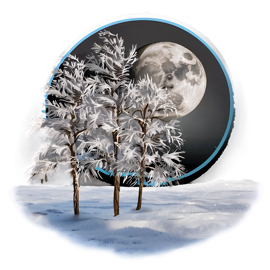 Cold Winter Moon Png 80 PNG image