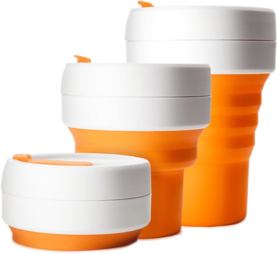 Collapsible Silicone Cups Set PNG image