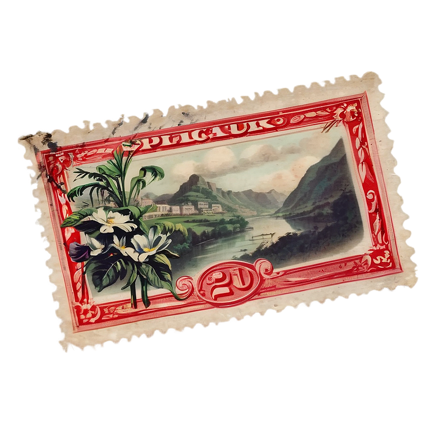 Collectible Postcard Stamp Png 20 PNG image