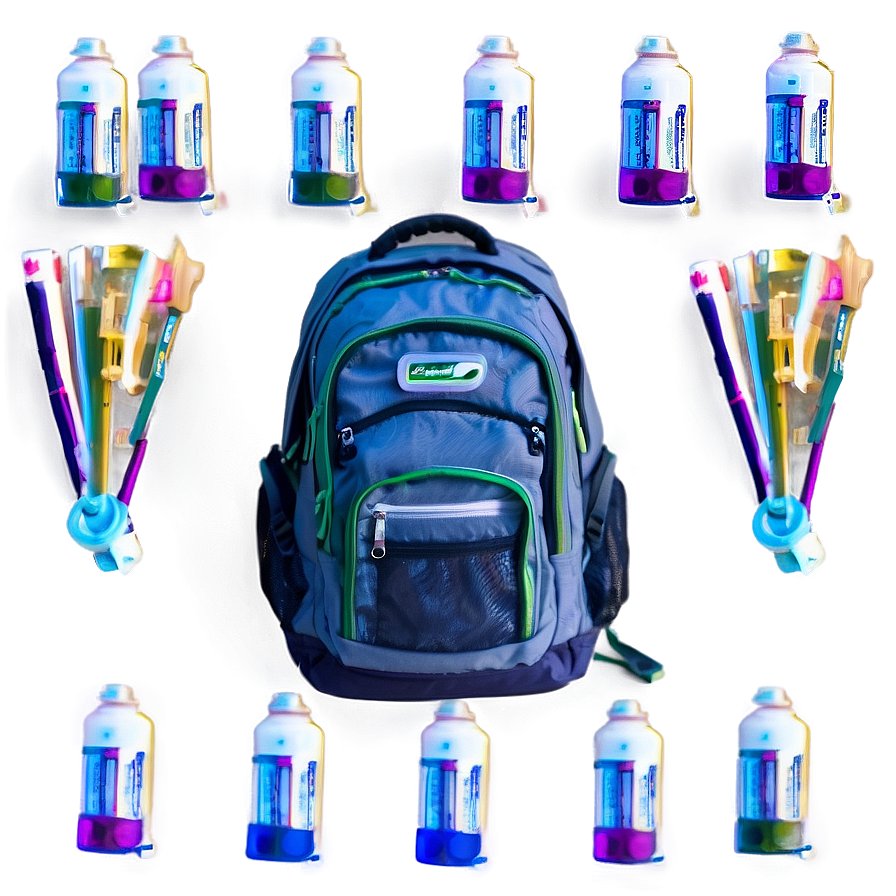 College Backpack Essentials Png Jbo61 PNG image