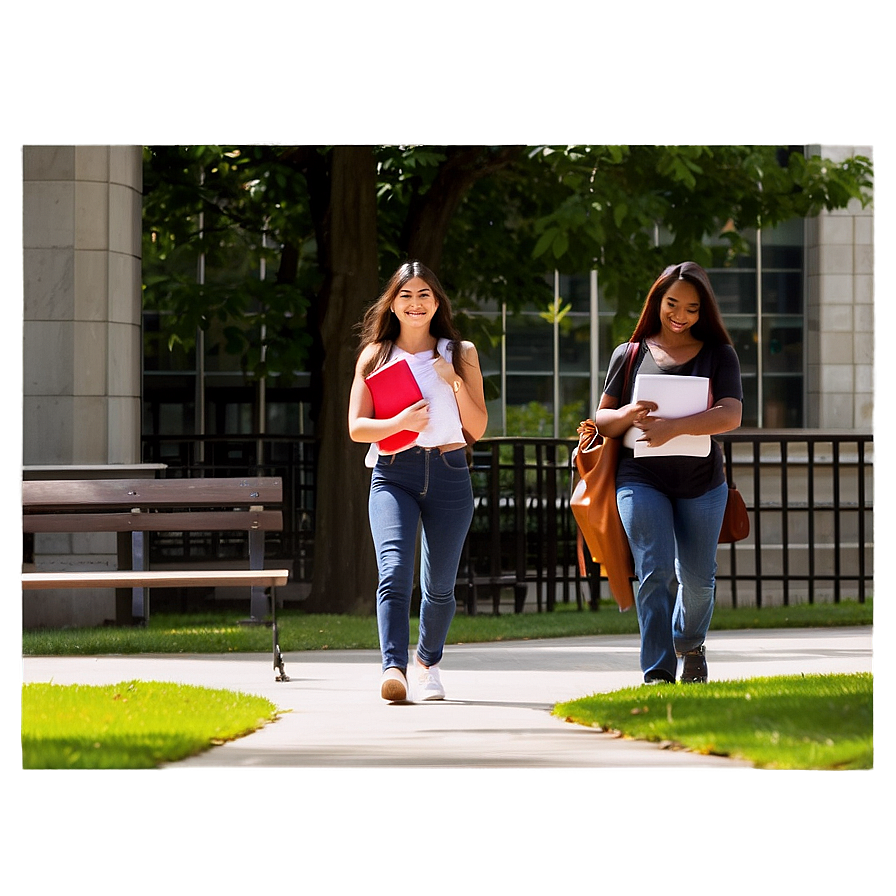 College Campus Scene Png Kpj26 PNG image