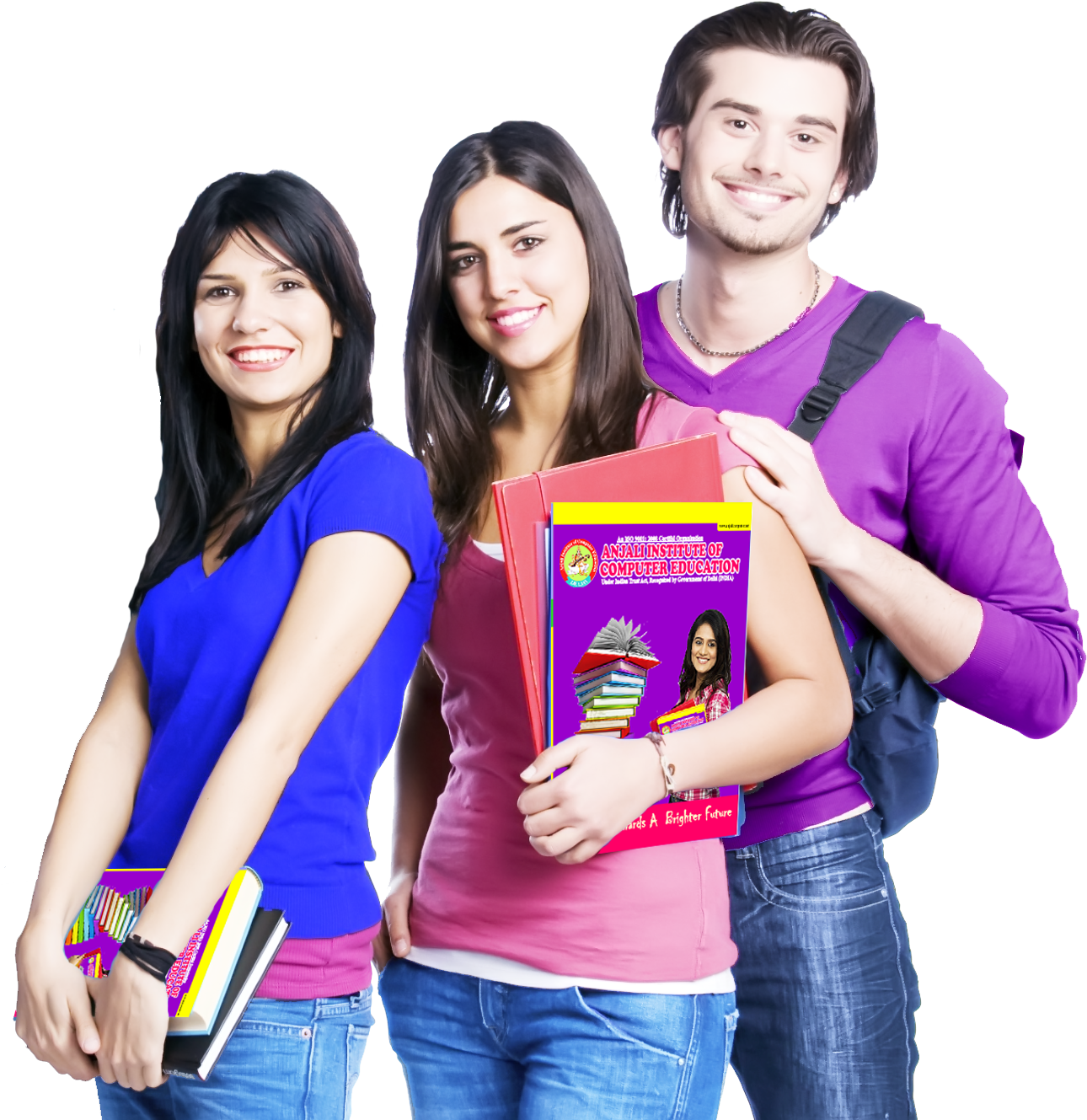 College_ Students_ Posing_with_ Books.png PNG image