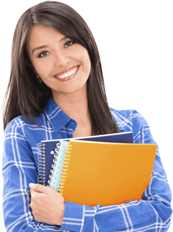 College Studentwith Notebooks PNG image