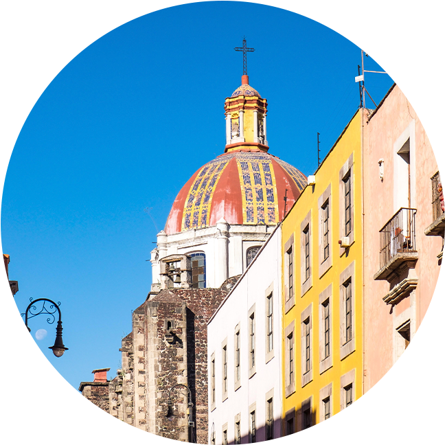 Colonial Church Dome Mexico City PNG image