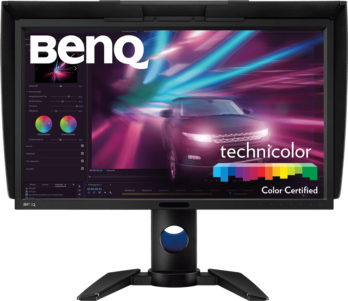 Color Certified Monitor Ben Q Display PNG image