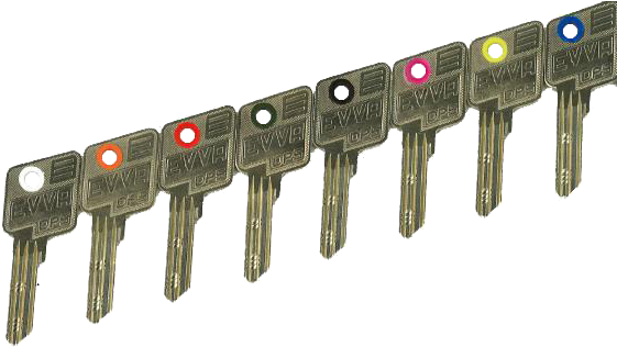 Color Coded Keys Array PNG image