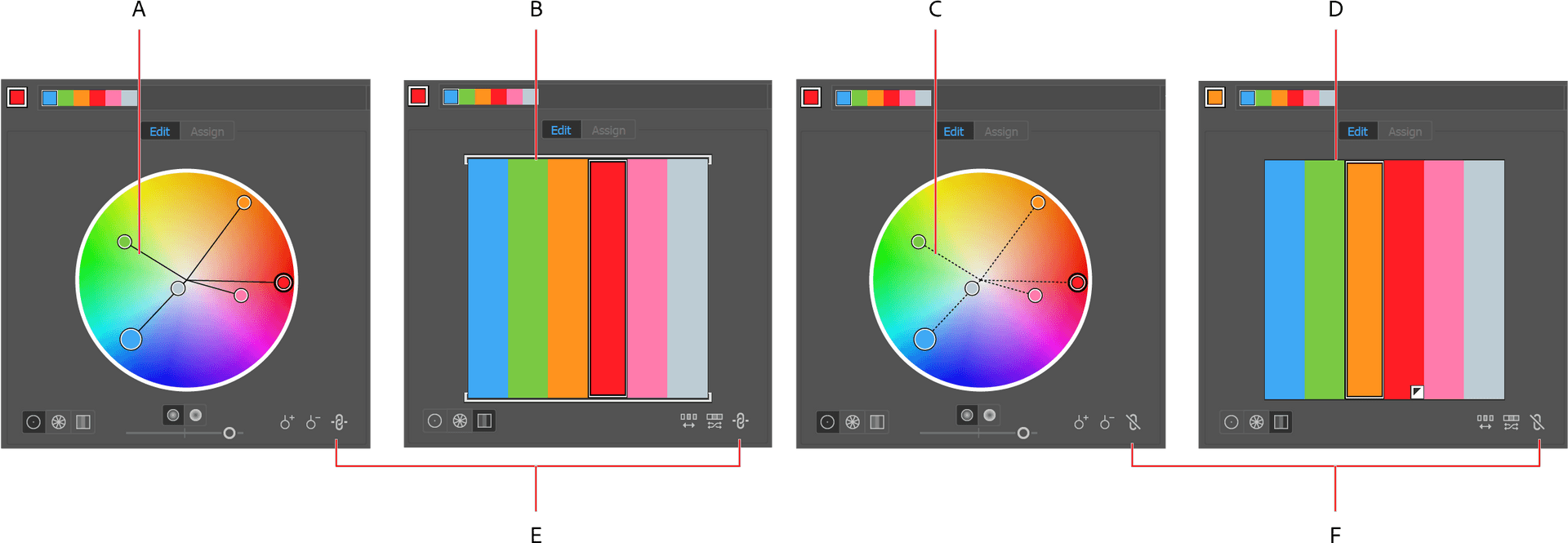 Color Editing Software Interface PNG image