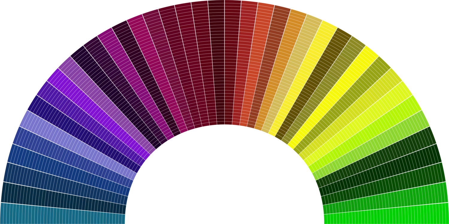 Color Spectrum Fan Graphic PNG image