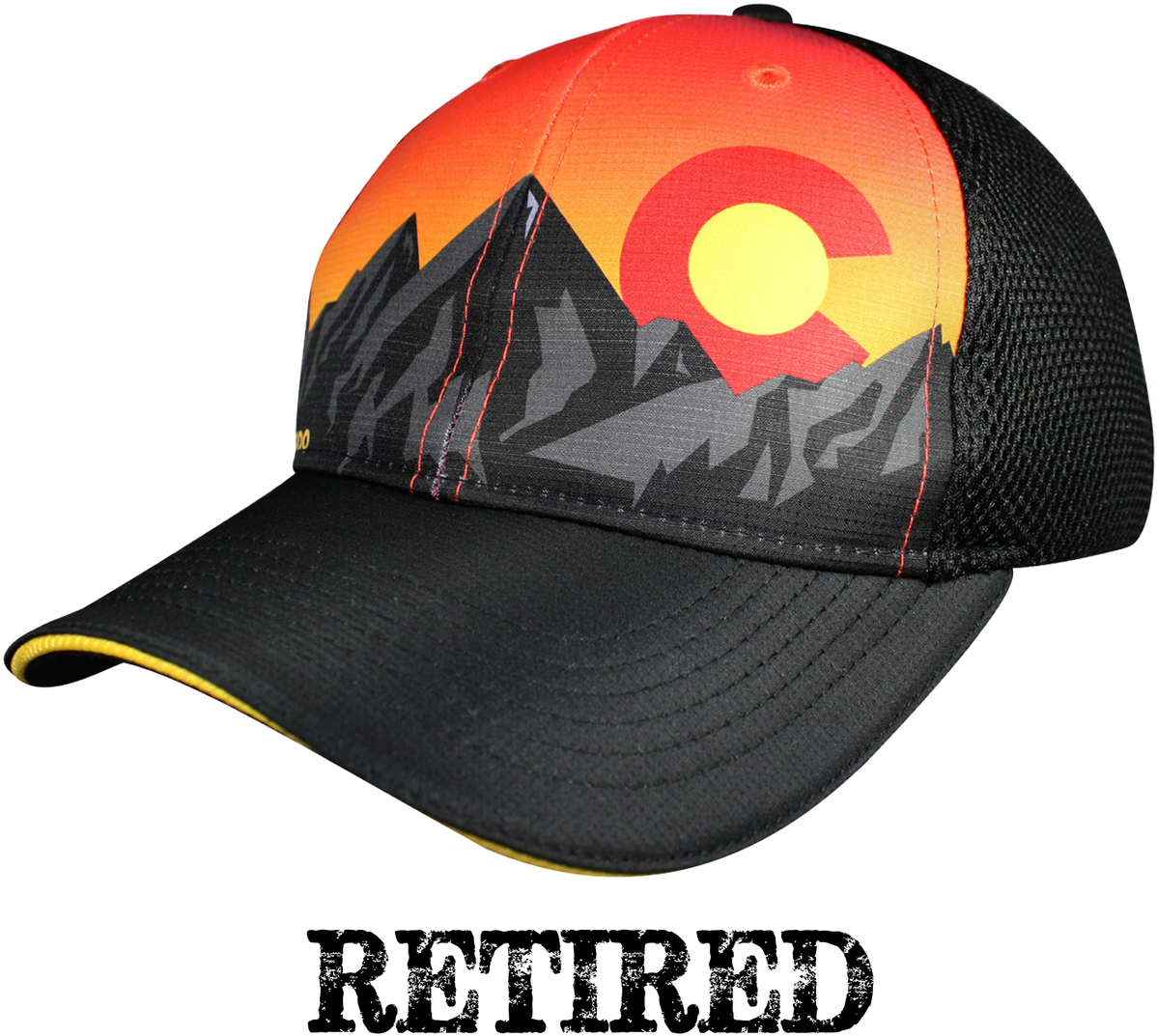 Colorado Sunset Mountain Baseball Cap PNG image